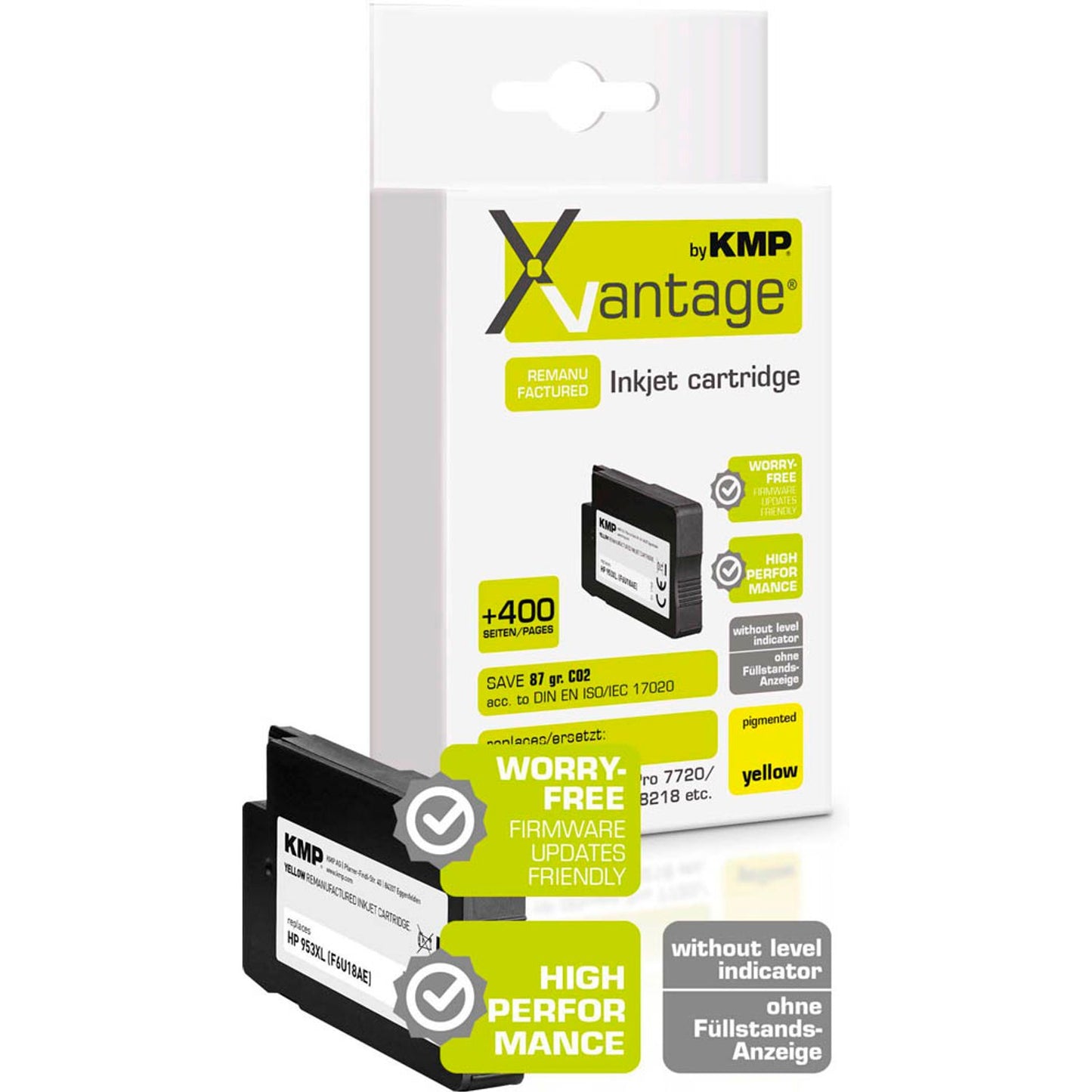 KMP XVantage® gelb pigmentiert Druckerpatrone kompatibel zu HP 953XL (F6U18AE) | 1748,4089