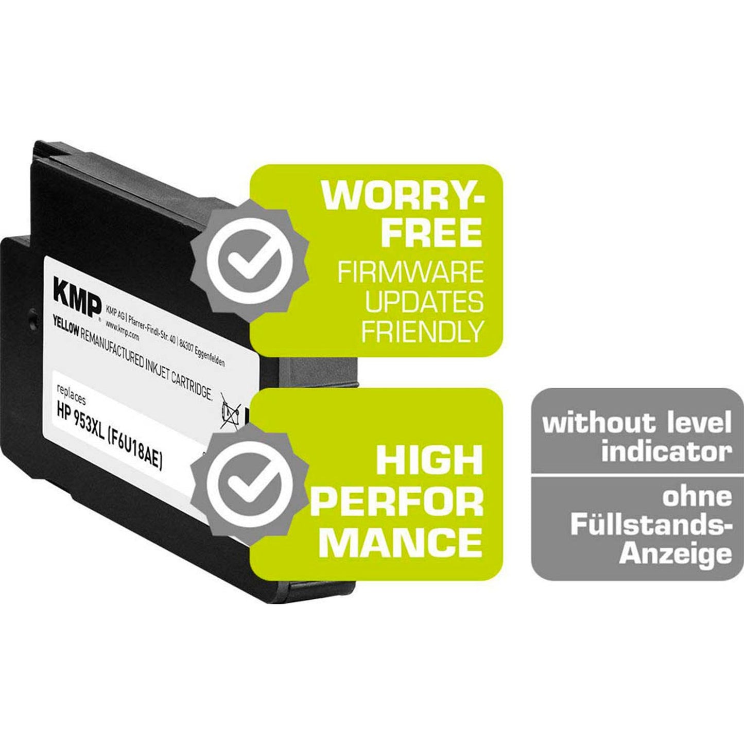 KMP XVantage® gelb pigmentiert Druckerpatrone kompatibel zu HP 953XL (F6U18AE) | 1748,4089
