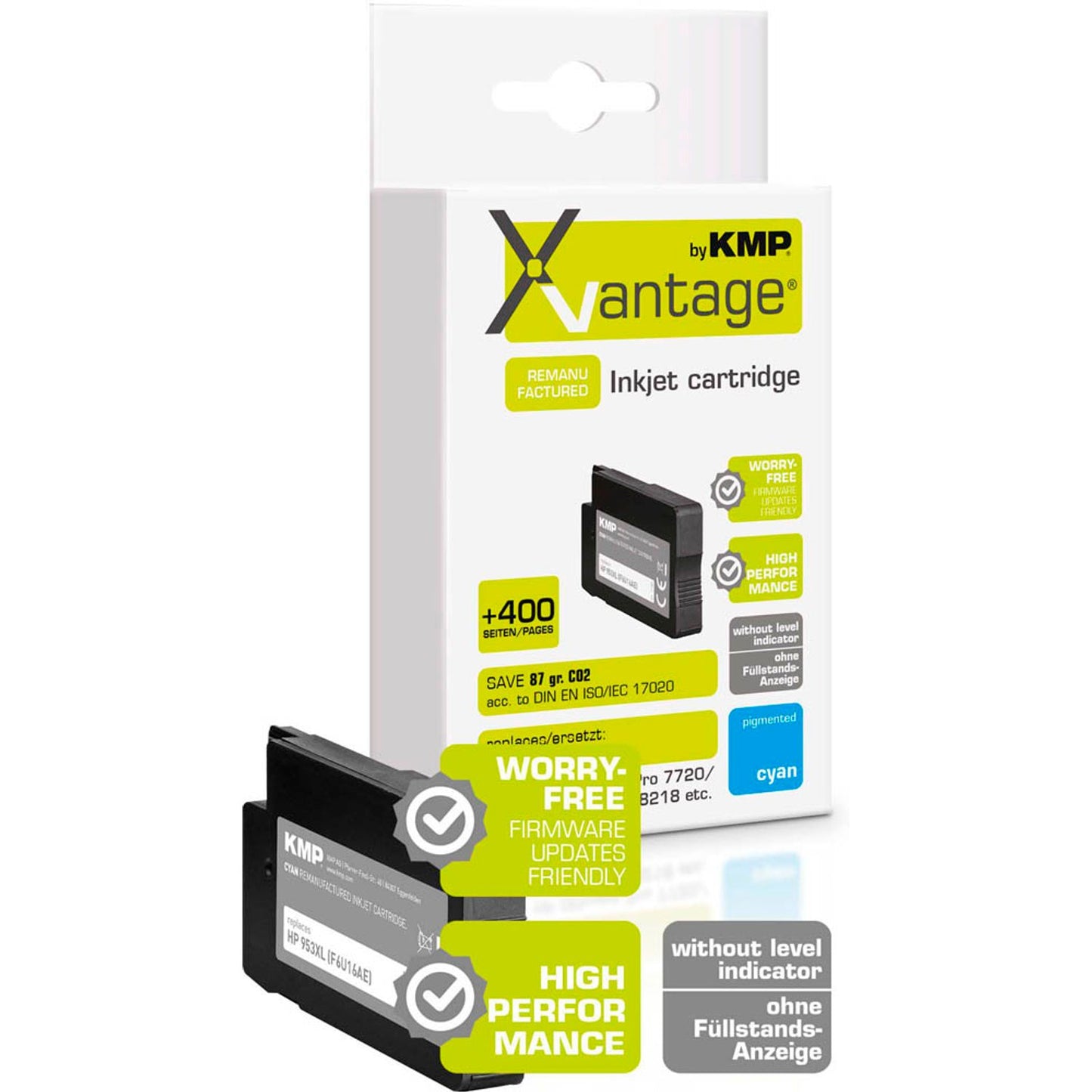 KMP XVantage® cyan pigmentiert Druckerpatrone kompatibel zu HP 953XL (F6U16AE) | 1748,4083