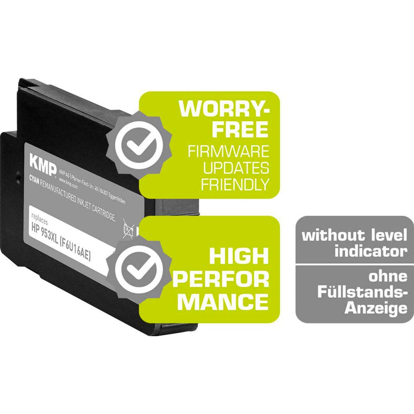 KMP XVantage® cyan pigmentiert Druckerpatrone kompatibel zu HP 953XL (F6U16AE) | 1748,4083