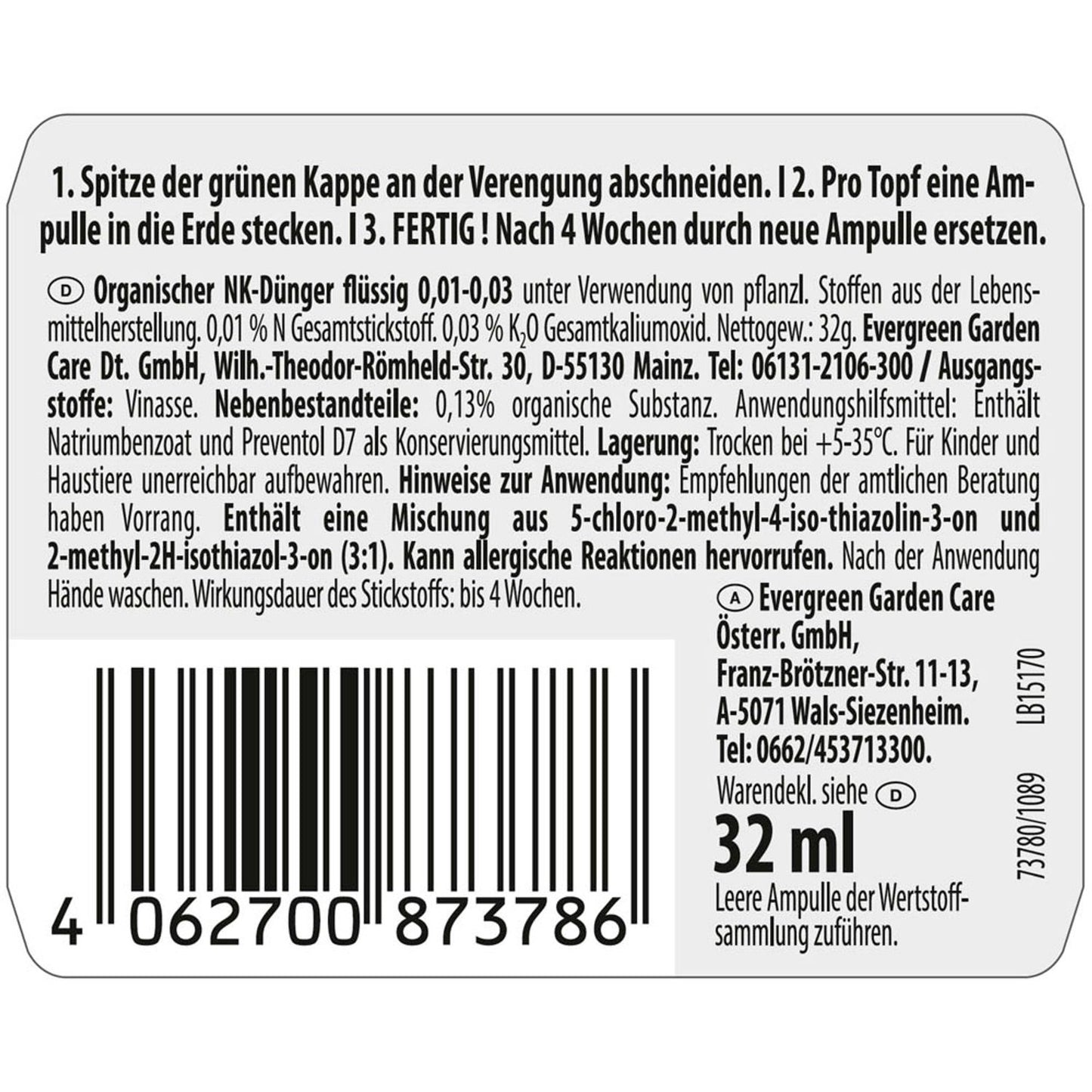 SUBSTRAL® Naturen® Meine Pflanzen Kur Zimmerpflanzenkur 32,0 ml | 73780