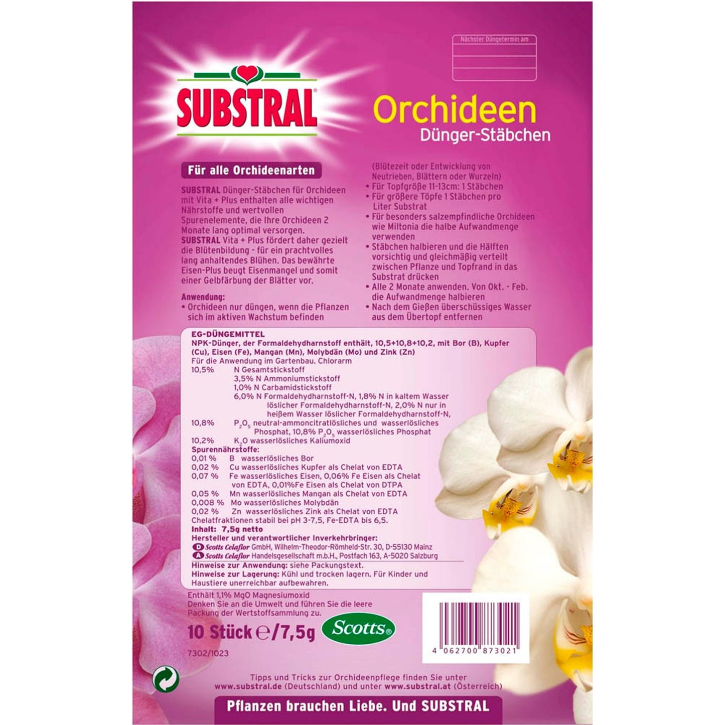 SUBSTRAL® Orchideen-Dünger Düngerstäbchen | 7302