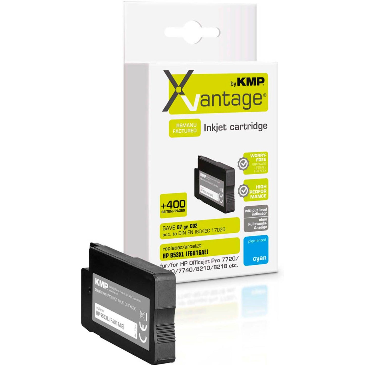 KMP XVantage® cyan pigmentiert Druckerpatrone kompatibel zu HP 953XL (F6U16AE) | 1748,4083
