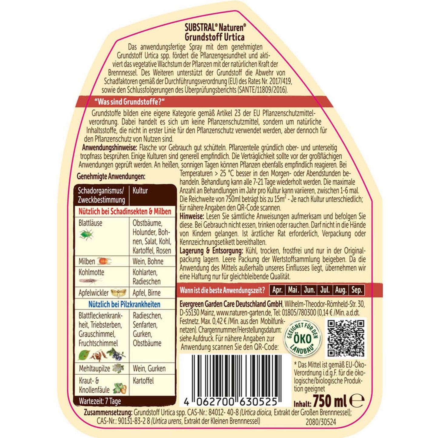SUBSTRAL® Naturen® Urtica Spray Pflanzenspray 750,0 ml | 30524