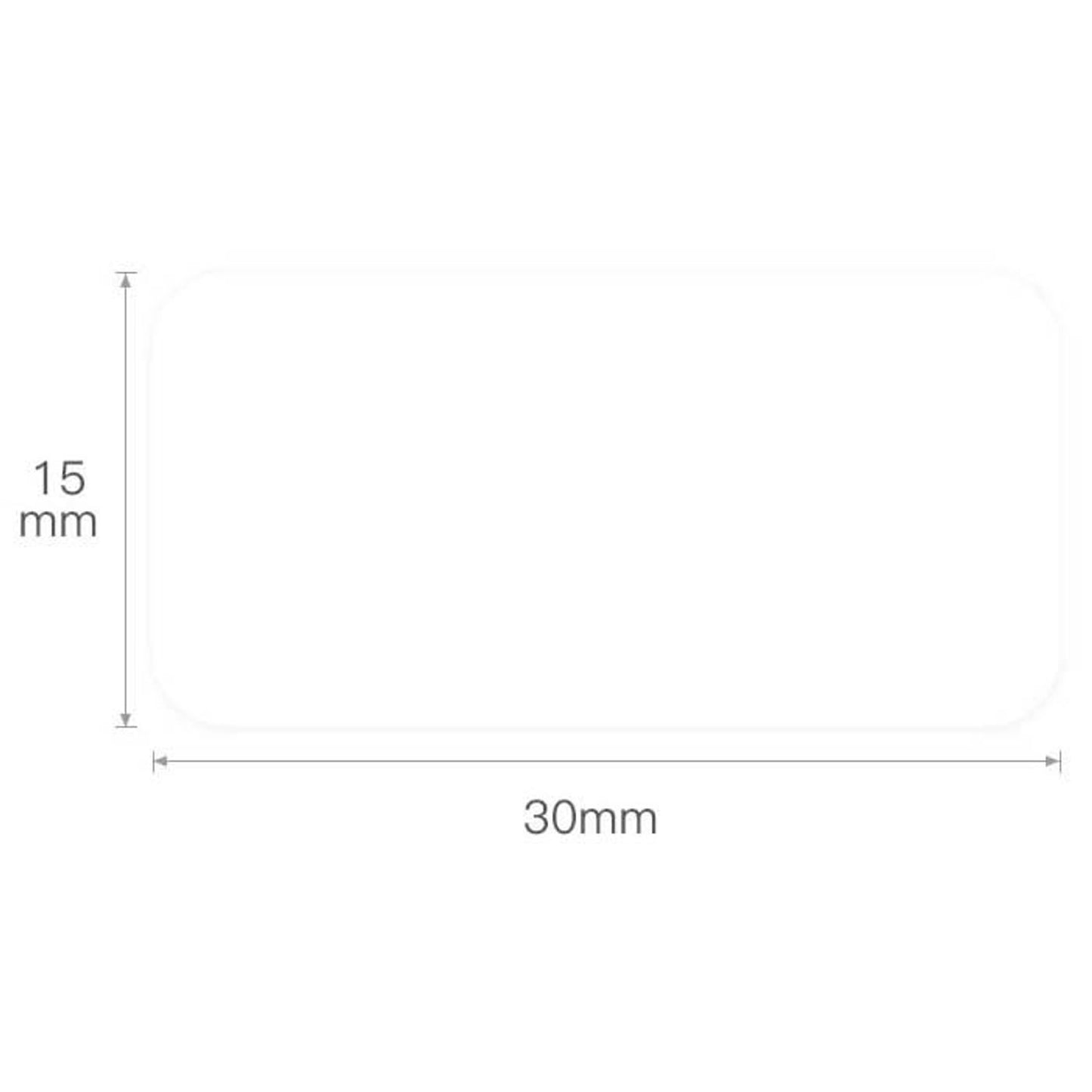 NIIMBOT Etikettenrolle für Etikettendrucker 008-7002101 weiß, 15,0 x 30,0 mm, 1 x 210 Etiketten | A2A68601301 | 1 Pack = 210 St.