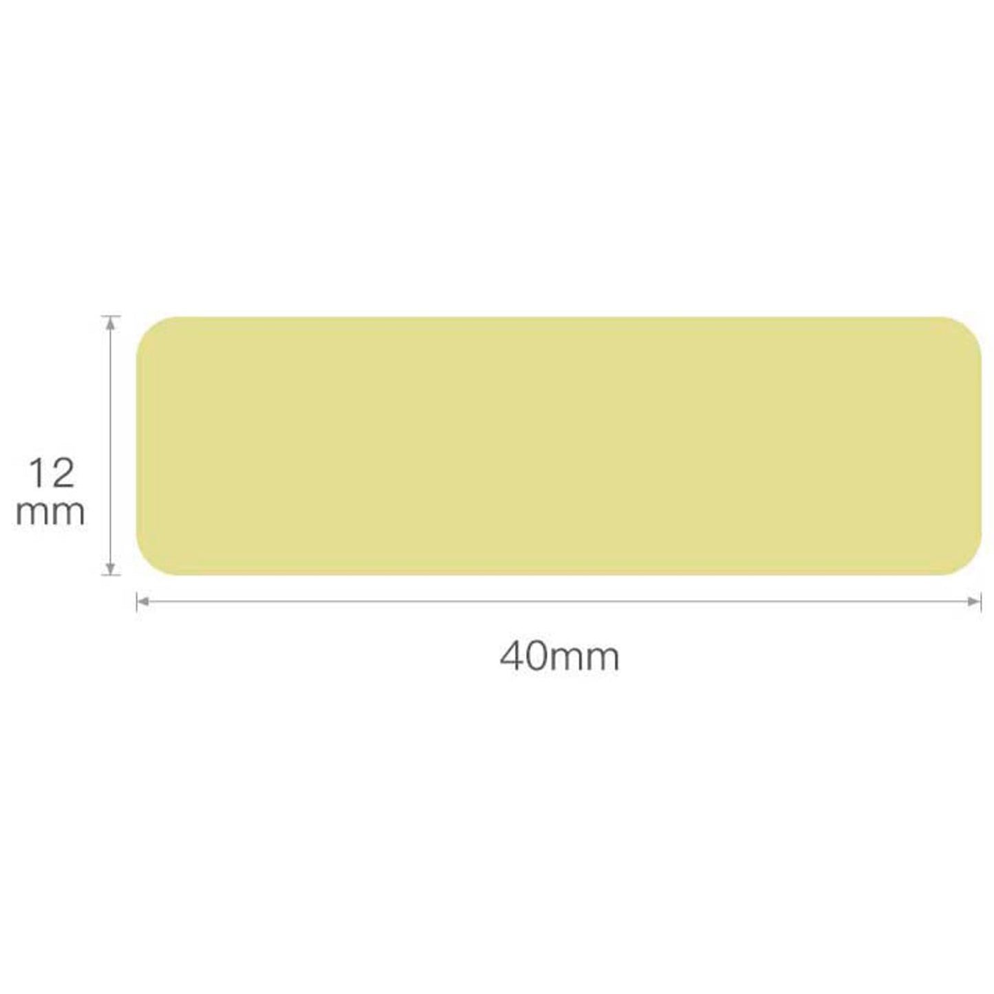 NIIMBOT Etikettenrolle für Etikettendrucker 008-7002109 farbig sortiert, 12,0 x 40,0 mm, 1 x 160 Etiketten | A2A68301301 | 1 Pack = 160 St.