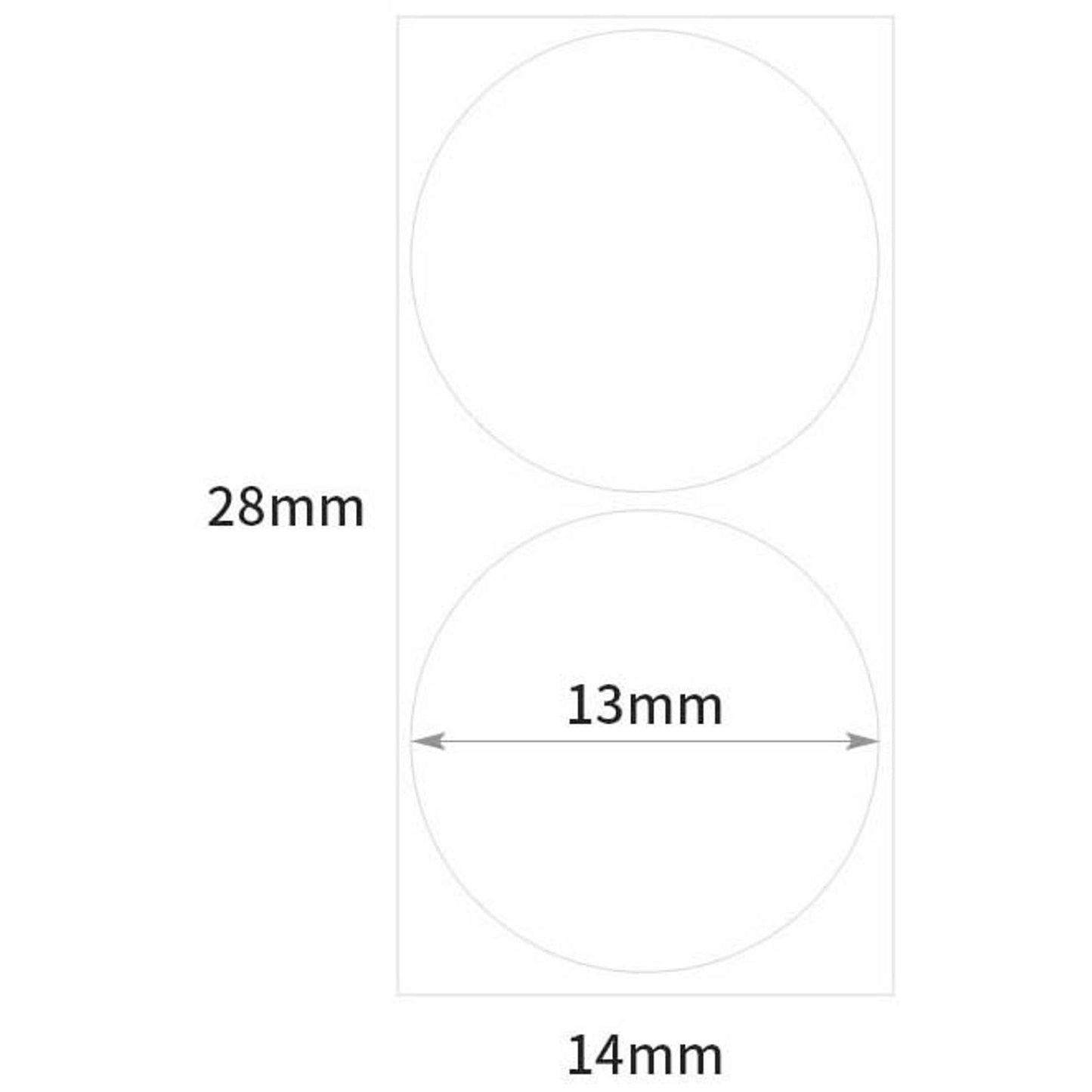 NIIMBOT Etikettenrolle für Etikettendrucker 008-7002123 transparent, 14,0 x 25,0 mm, 1 x 240 Etiketten | A2G88588001 | 1 Pack = 240 St.