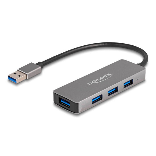DeLOCK USB-Hub 4-fach grau | 63171