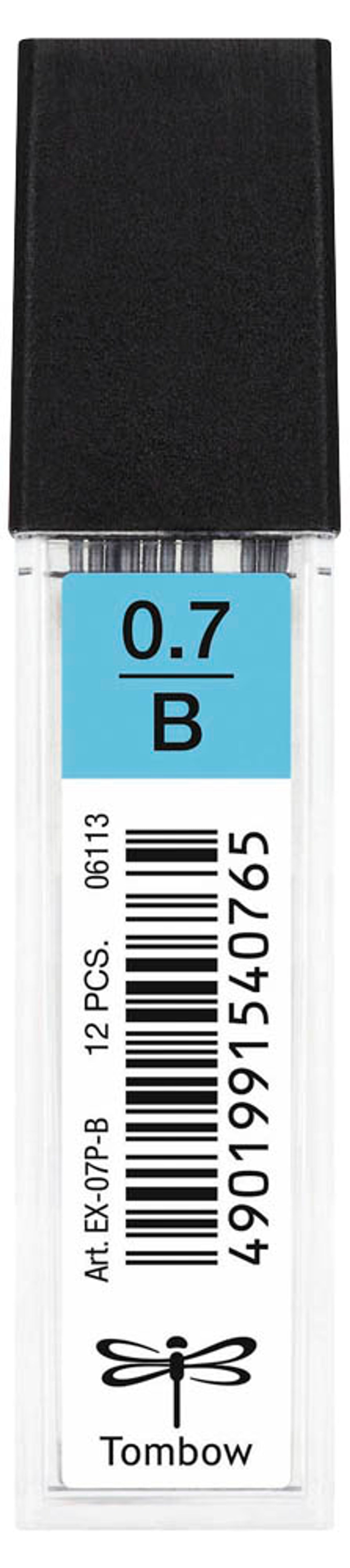 Tombow Feinminen-Bleistiftminen schwarz B mm, 12 St.