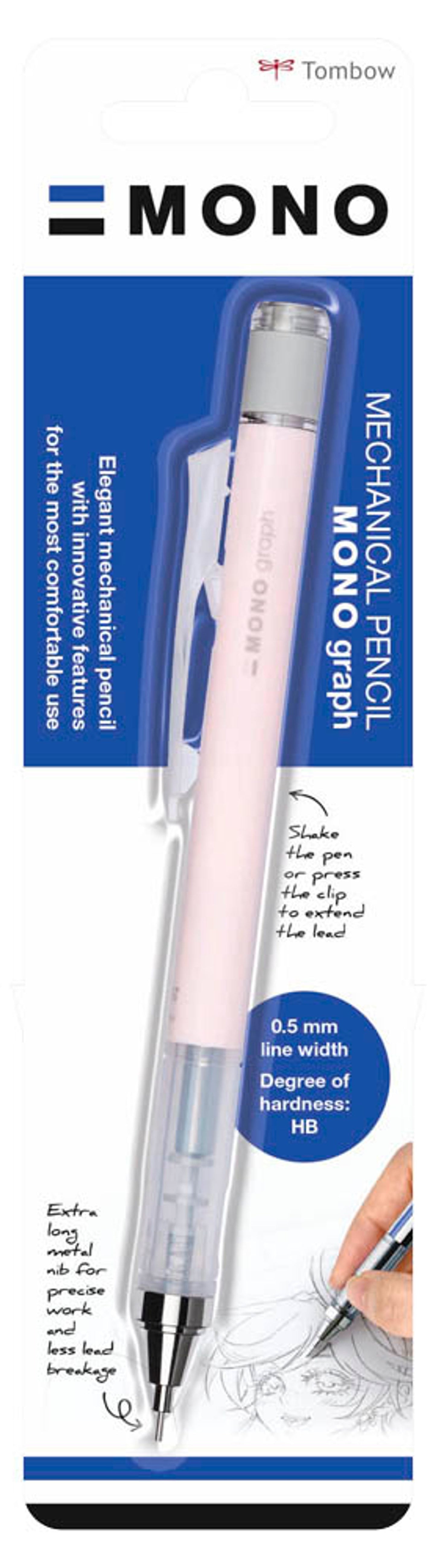 Tombow MONO graph Druckbleistift HB 0,5 mm, 1 St.