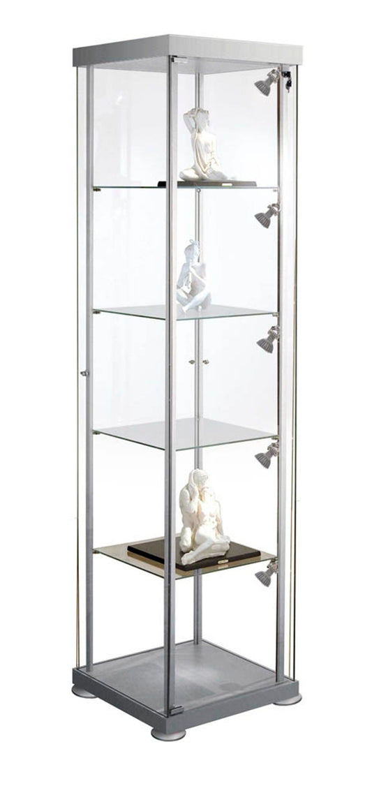 Kerkmann expoline Glasvitrine silber 4 Fachböden
