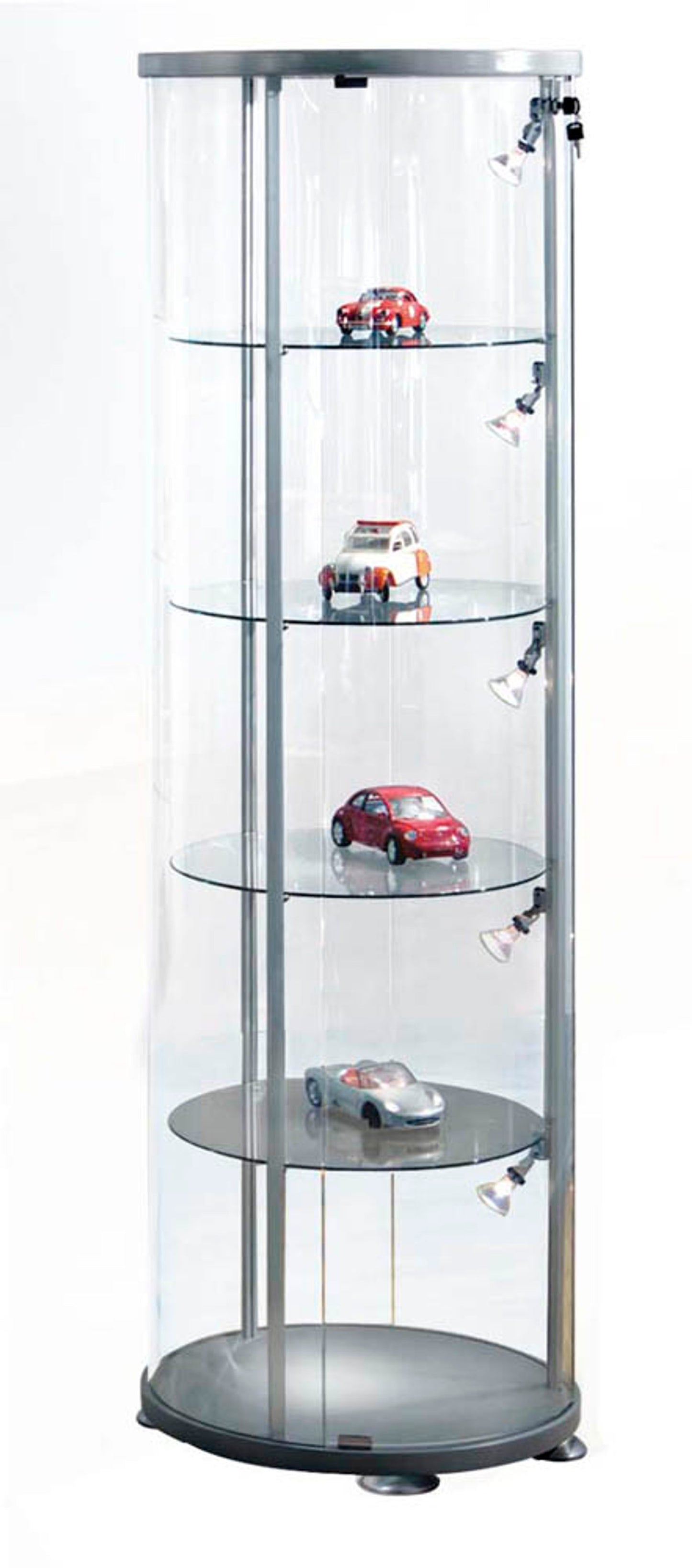 Kerkmann expoline Glasvitrine silber 4 Fachböden