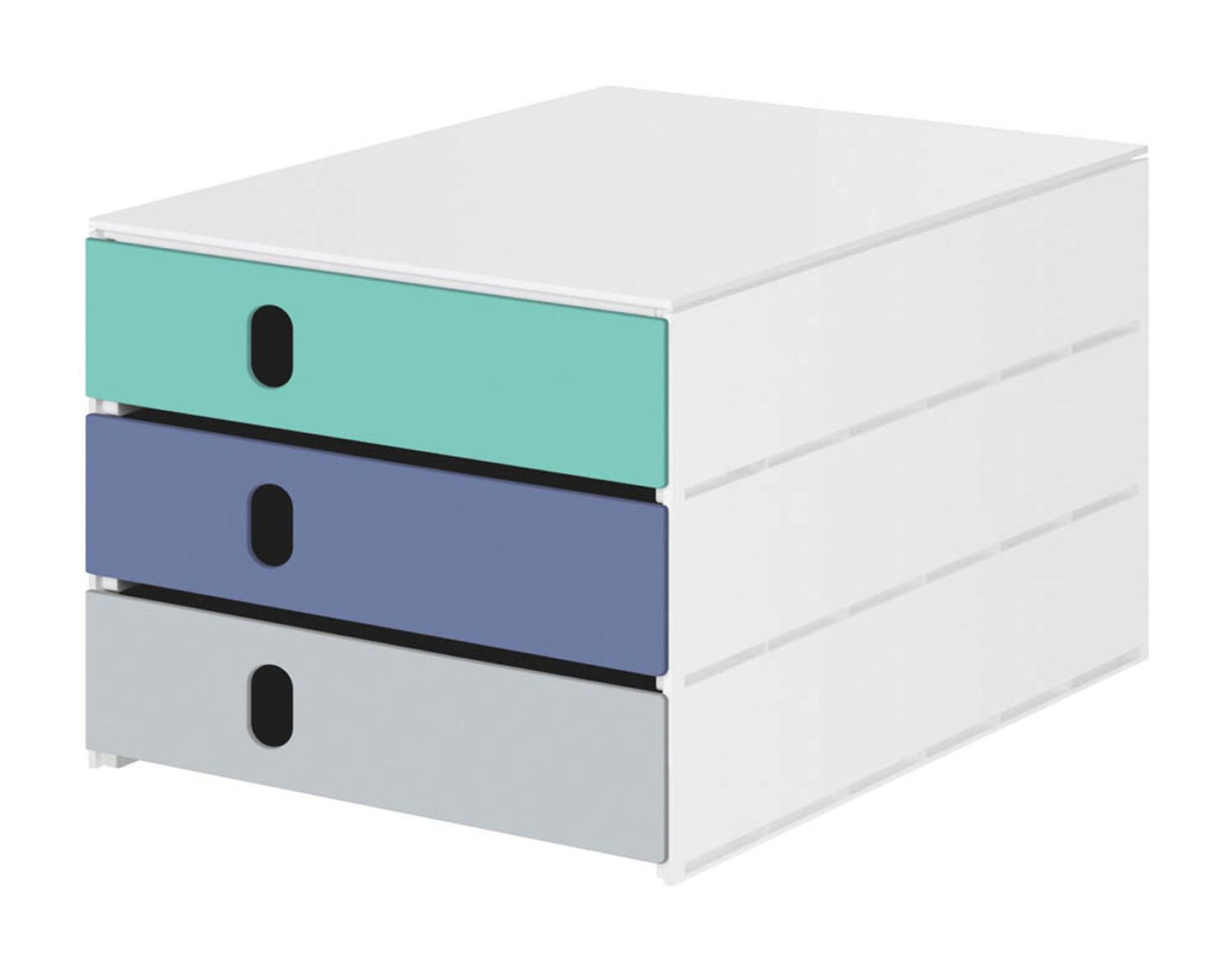 styro Schubladenbox styroval pro feelings, DIN C4 mit 3 Schubladen
