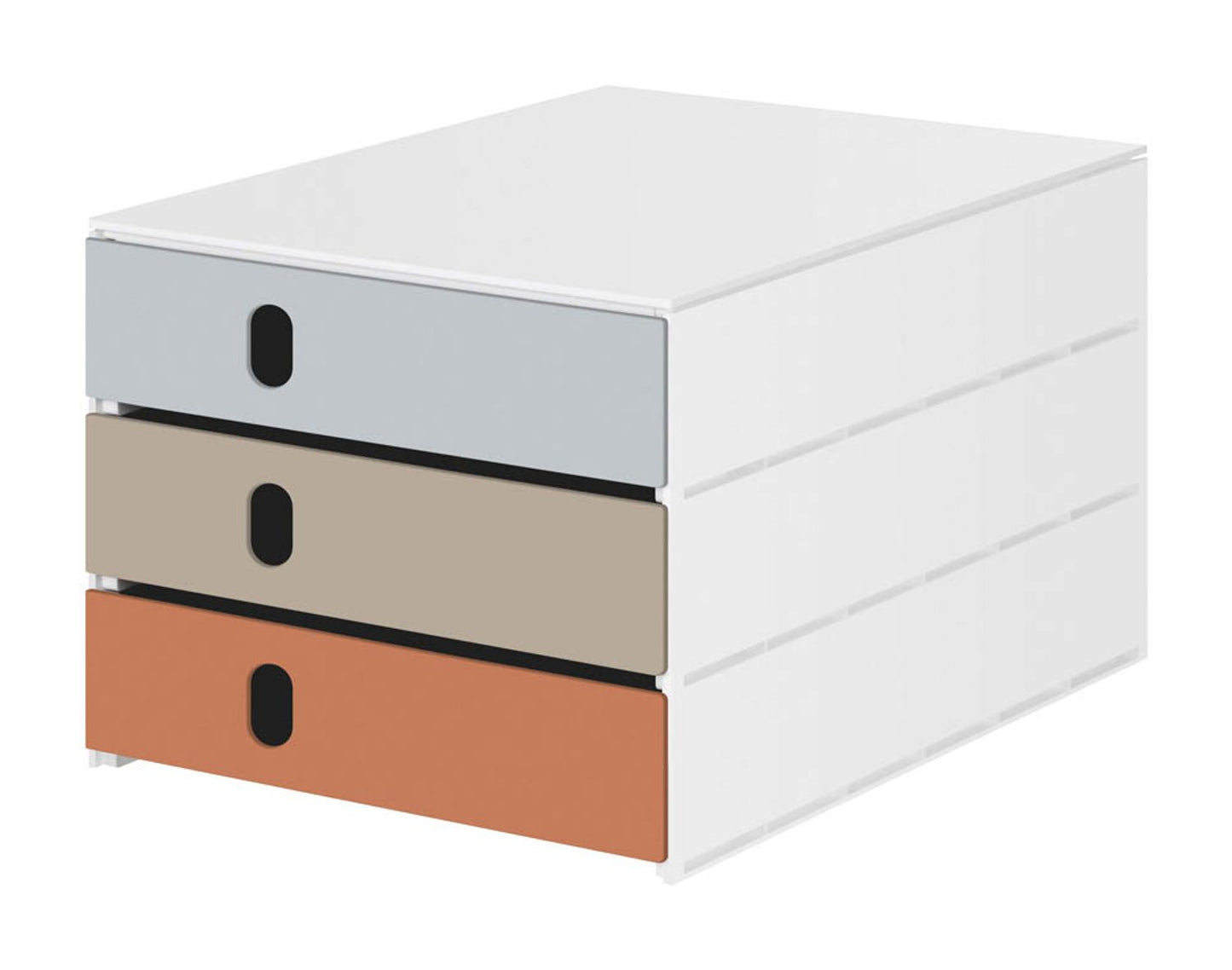 styro Schubladenbox styroval pro feelings, DIN C4 mit 3 Schubladen