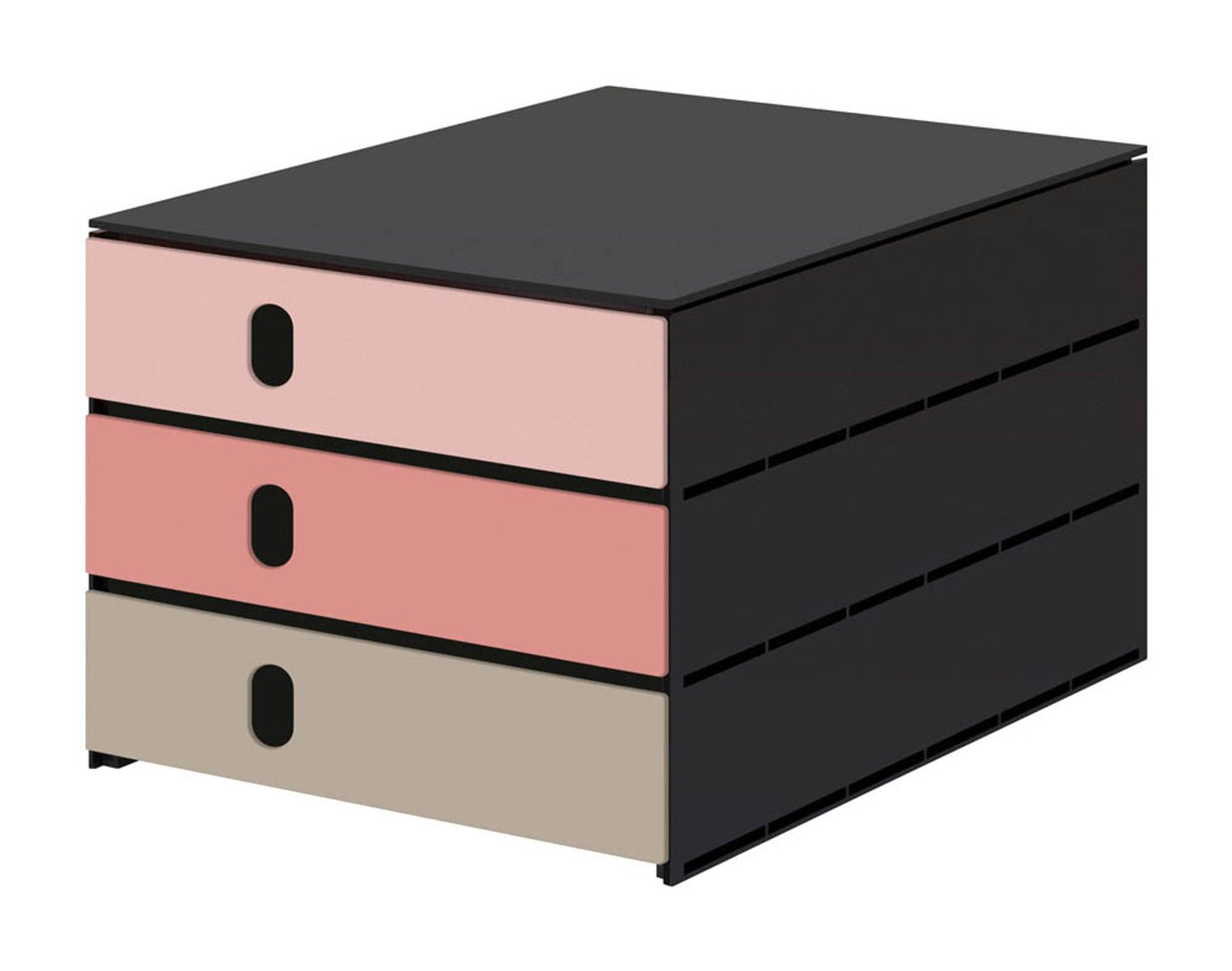 styro Schubladenbox styroval pro feelings, DIN C4 mit 3 Schubladen