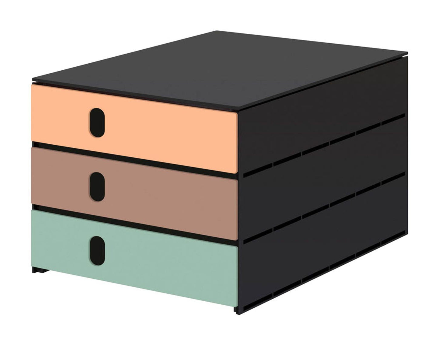 styro Schubladenbox styroval pro feelings, DIN C4 mit 3 Schubladen