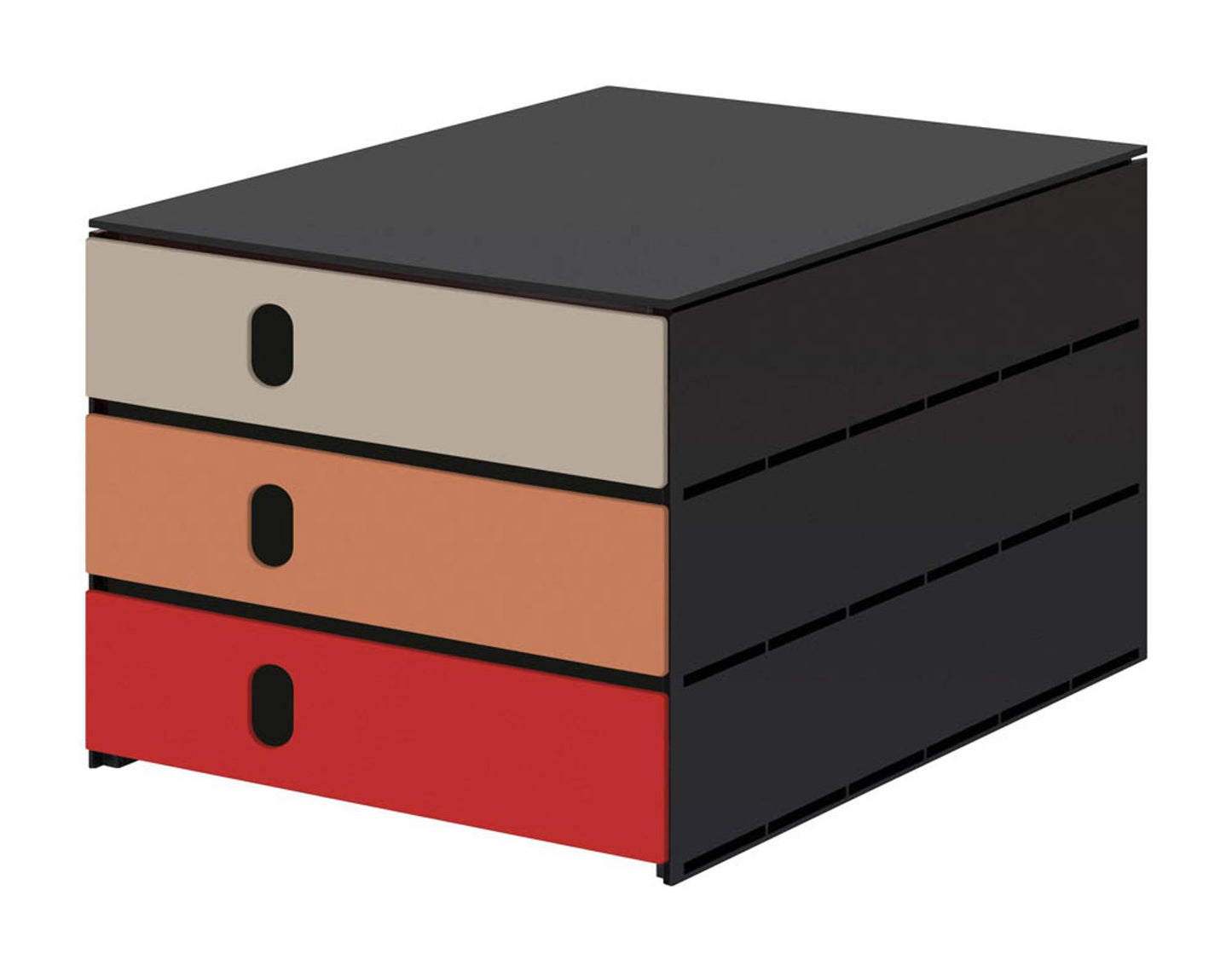 styro Schubladenbox styroval pro feelings, DIN C4 mit 3 Schubladen
