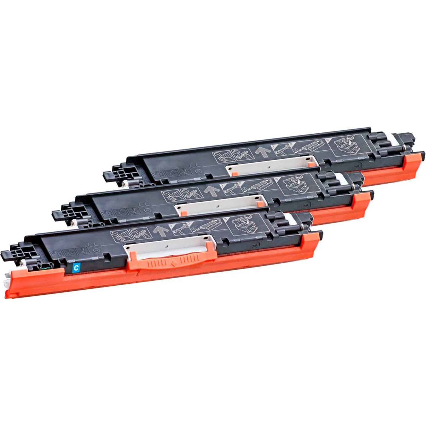 KMP H-T149CMY cyan, magenta, gelb Toner kompatibel zu HP 126A (CF341A), 3er-Set | 1226,0030 | 1 Pack = 3 St.