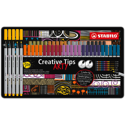 STABILO ARTY URBAN Filzstifte farbsortiert | 89/50-6-20 | 1 Pack = 50 St.