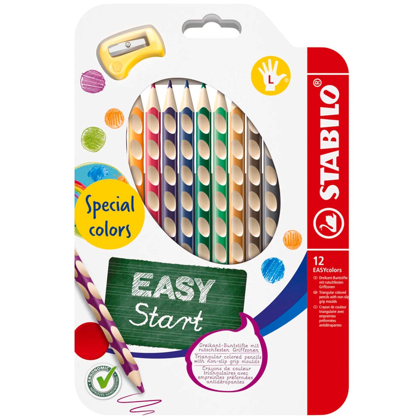 STABILO EASYcolors  Buntstifte farbsortiert, 12 St.