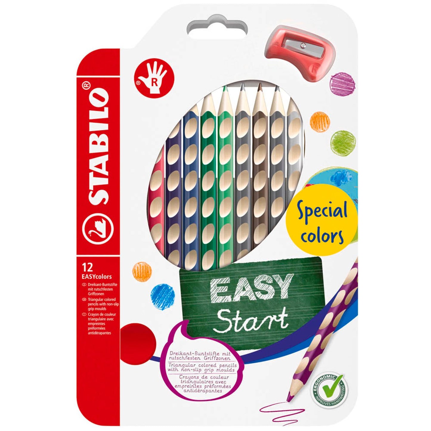STABILO EASYcolors  Buntstifte farbsortiert, 12 St.