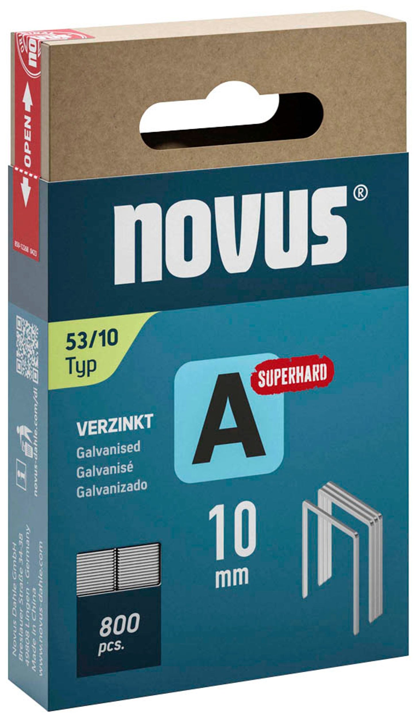 novus Tackerklammern Feindraht hart