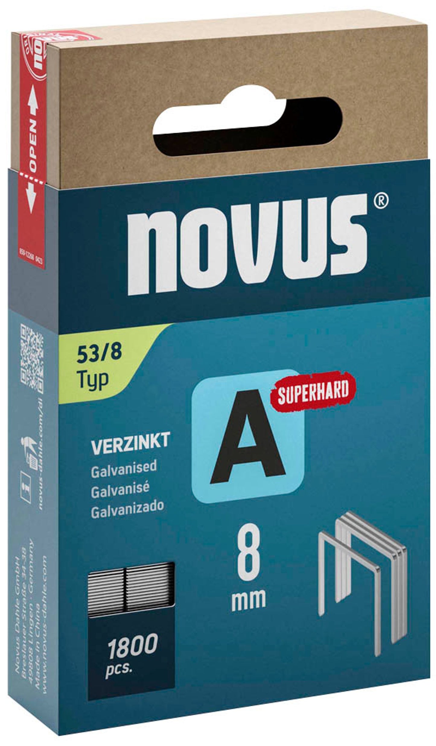 novus Tackerklammern Feindraht hart