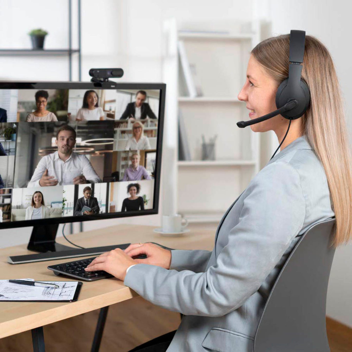 hama HS-USB300 V2 Headset schwarz | 139935