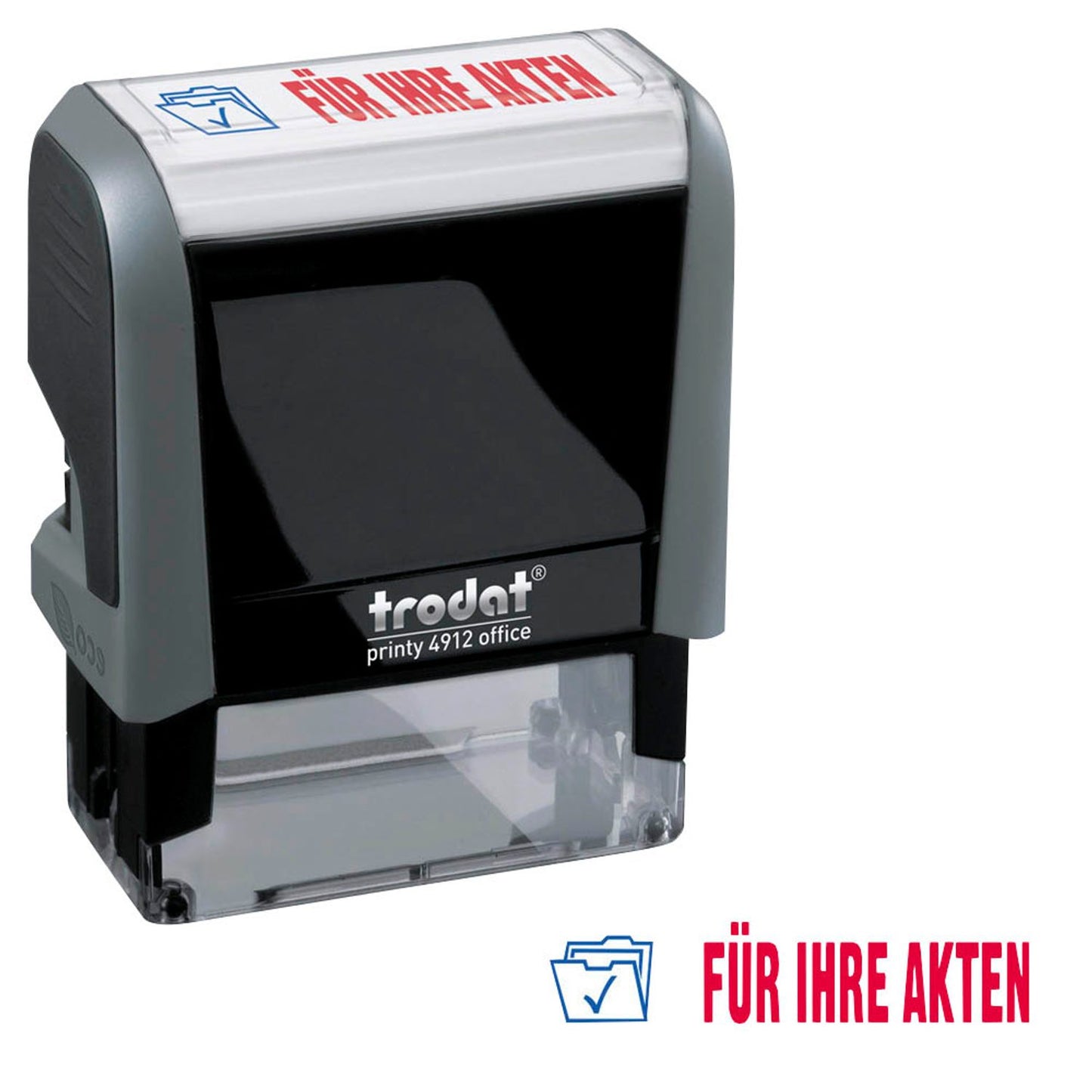 trodat Textstempel printy 4912 office selbstfärbend blau, rot