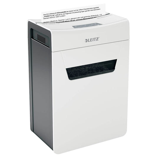 LEITZ IQ 6M Protect Premium Aktenvernichter mit Partikelschnitt P-5, 2 x 15 mm, bis , weiß | 80950000