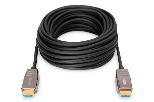 DIGITUS HDMI/HDMI Glasfaserkabel schwarz, 1 St.