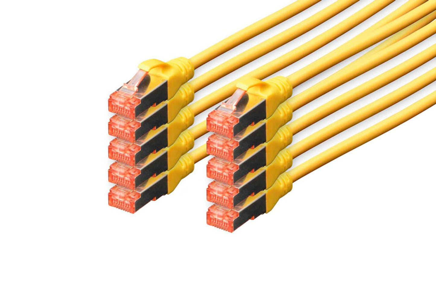DIGITUS RJ45-Stecker/RJ-45 Stecker Netzwerkkabel 0,5 m, 10 St.