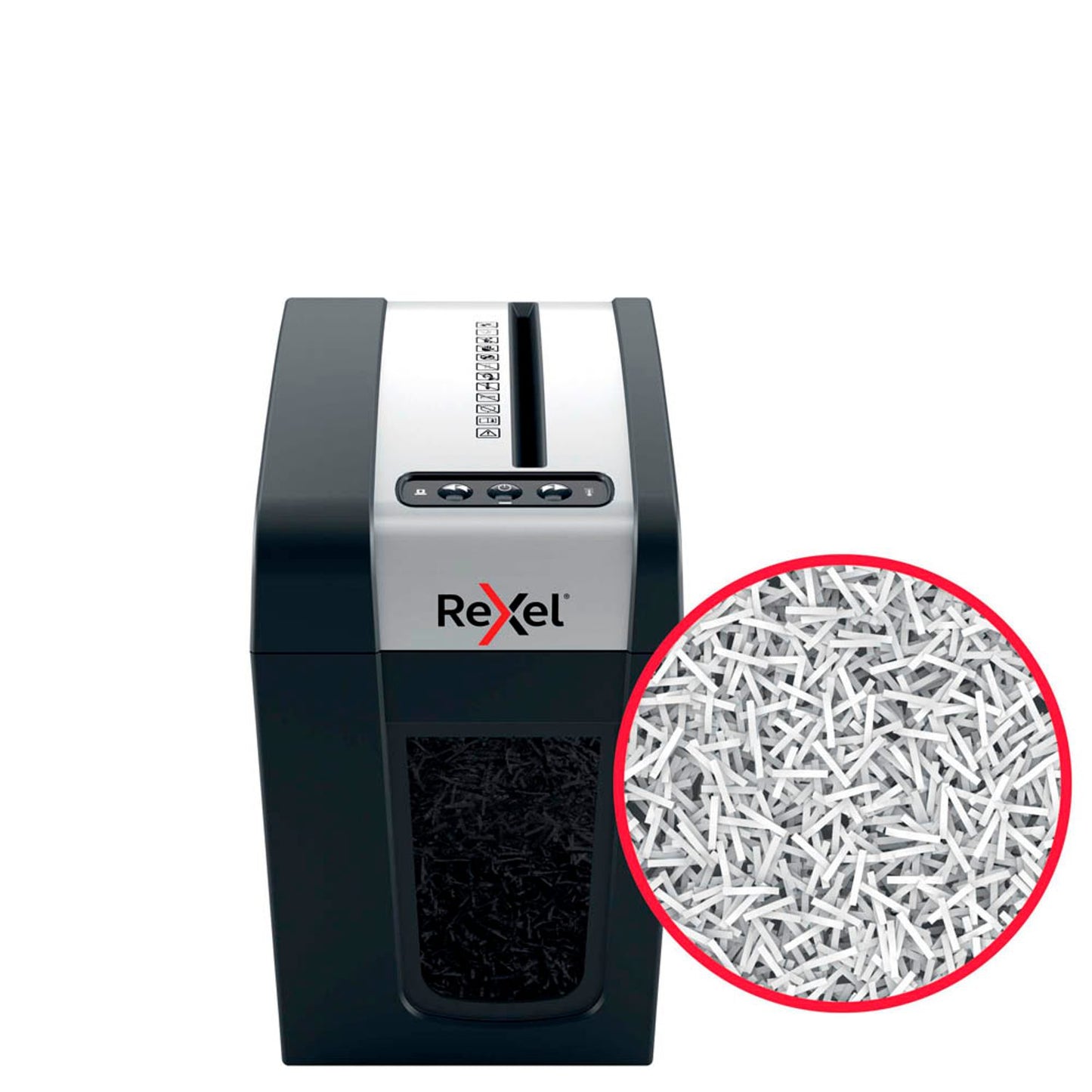 Rexel Secure MC3-SL Slim Aktenvernichter mit Partikelschnitt P-5, 2 x 15 mm, bis , schwarz | 2020131EU