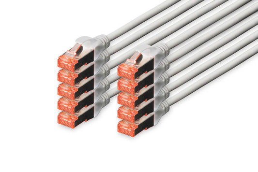 DIGITUS RJ45-Stecker/RJ-45 Stecker Netzwerkkabel 1,0 m, 10 St.