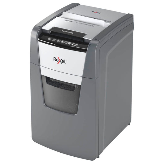 Rexel AutoFeed+ 130M Aktenvernichter mit Partikelschnitt P-5, 2 x 15 mm, bis , schwarz | 2020130MEU