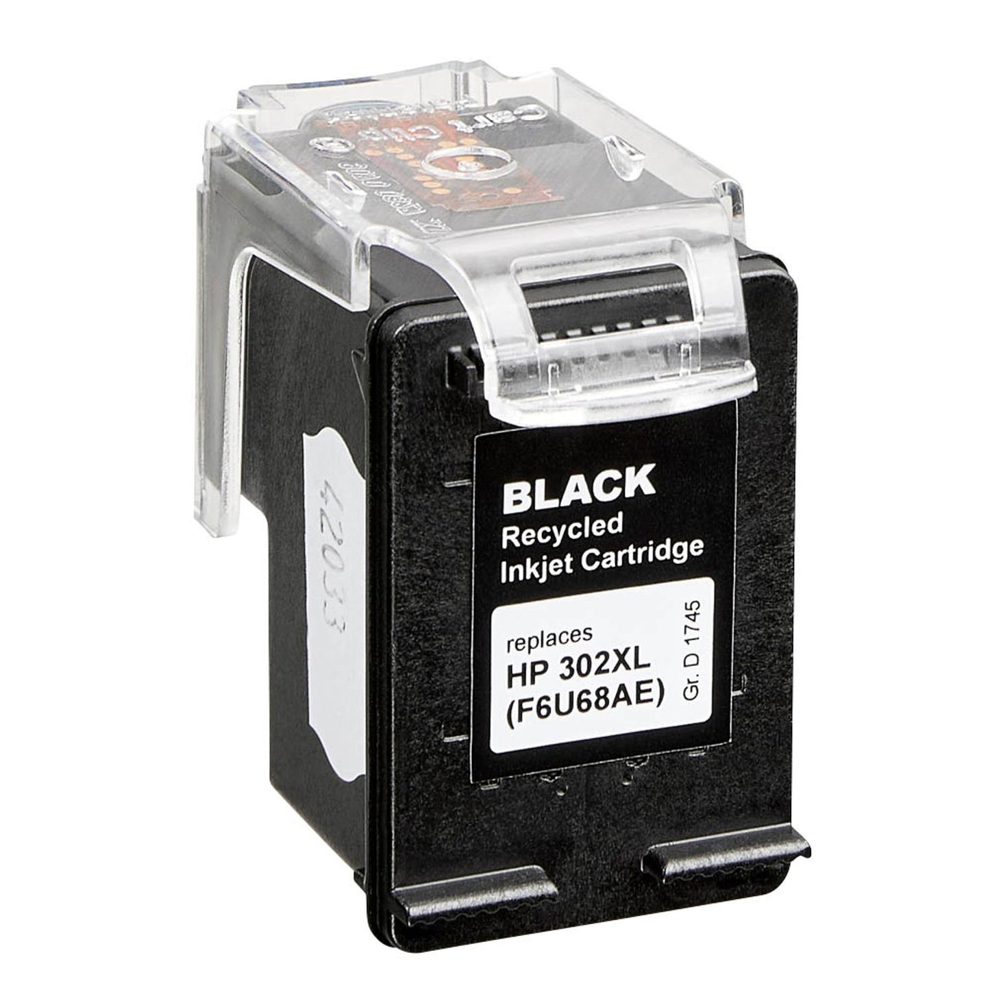 dots schwarz Druckerpatrone kompatibel zu HP 302XL (F6U68AE) | 1745,4001-DOTS