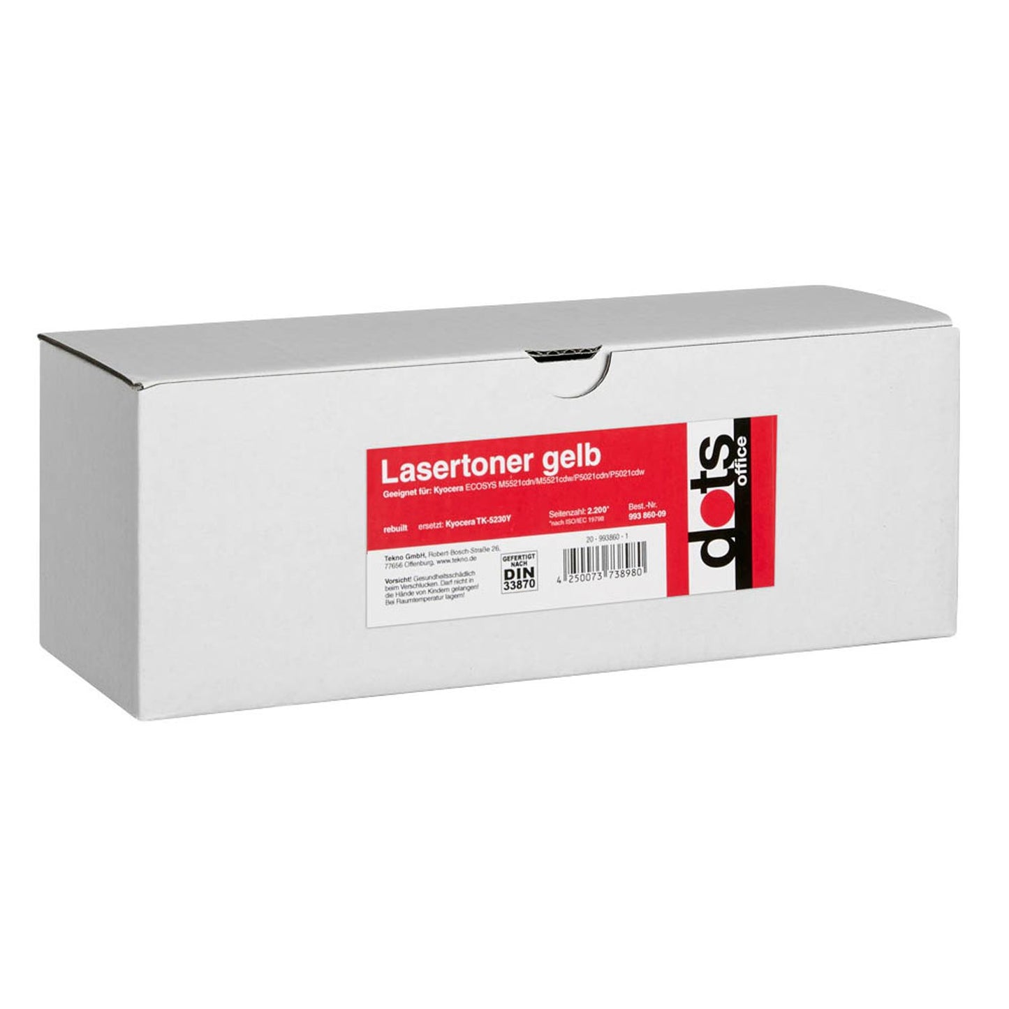 dots gelb Toner kompatibel zu KYOCERA TK-5230Y | 2911,3009-DOTS
