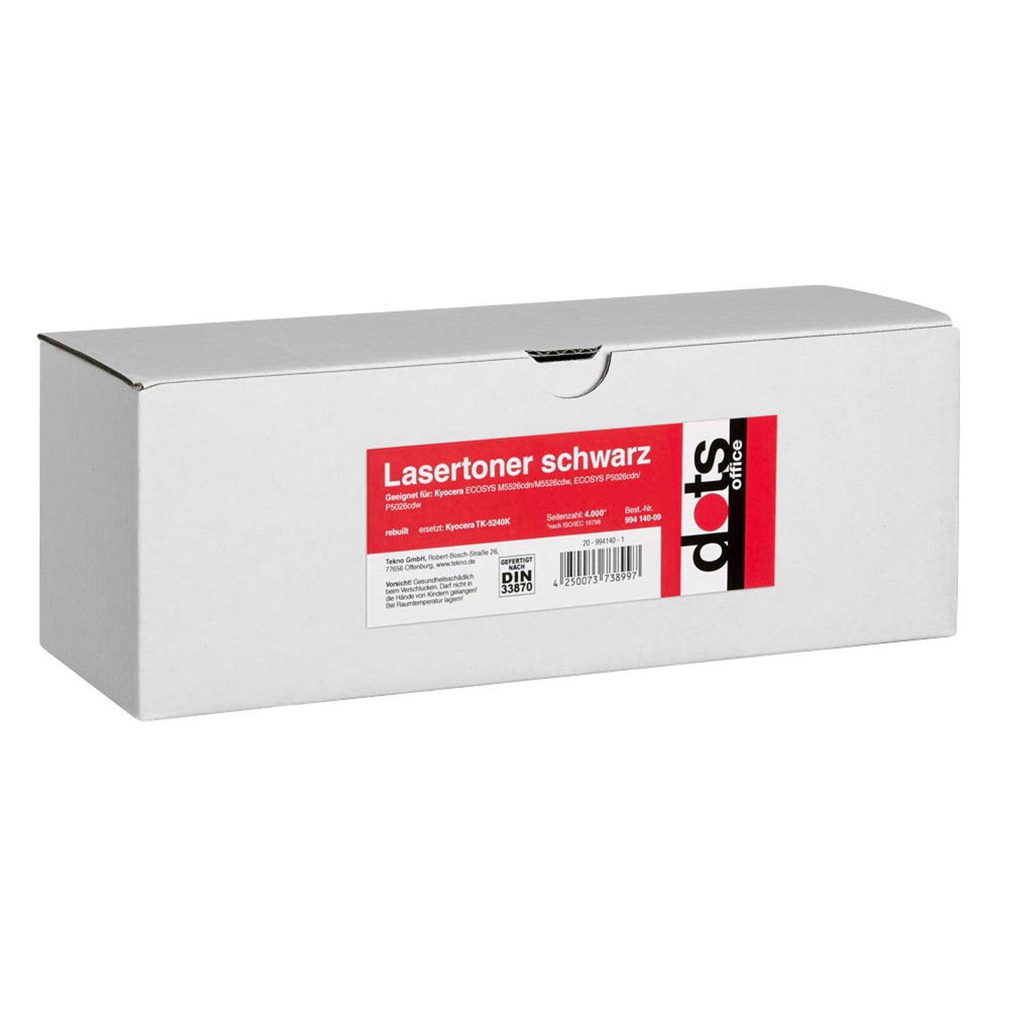 dots schwarz Toner kompatibel zu KYOCERA TK-5240K | 2912,0000-DOTS