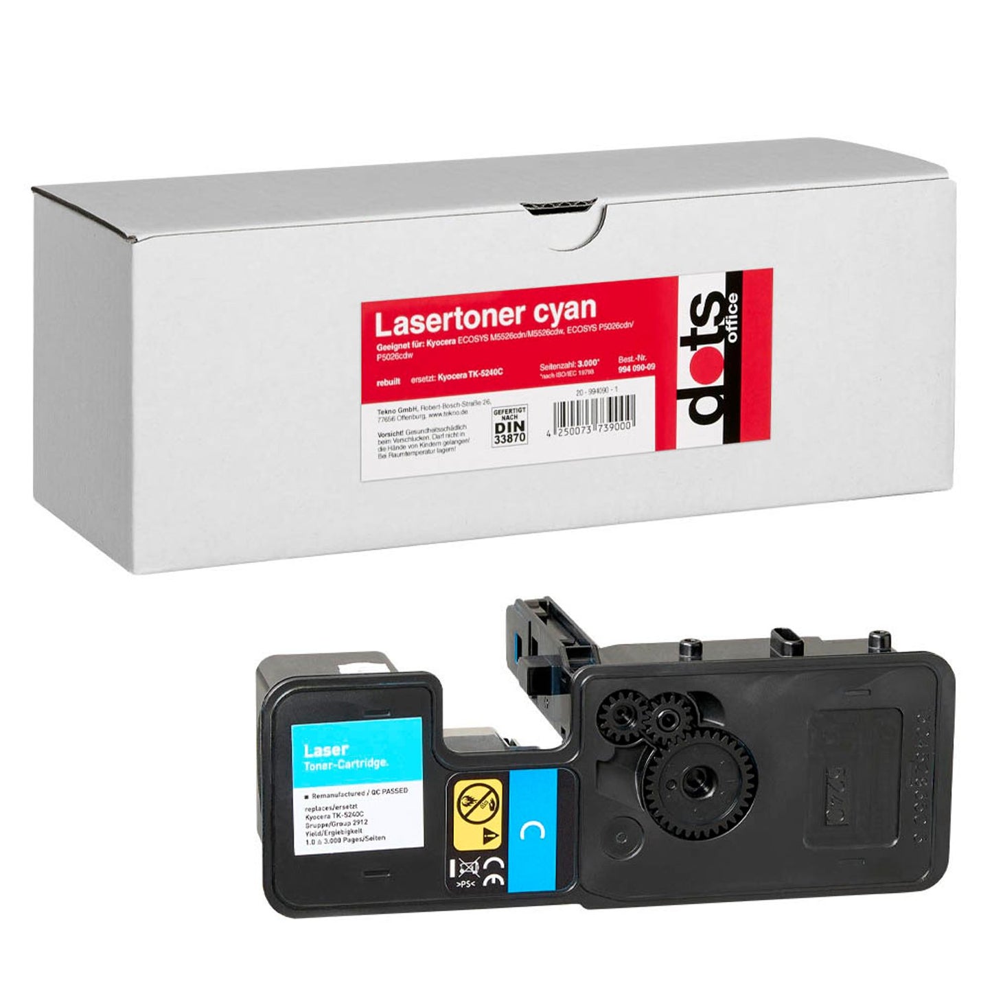 dots cyan Toner kompatibel zu KYOCERA TK-5240C | 2912,0003-DOTS
