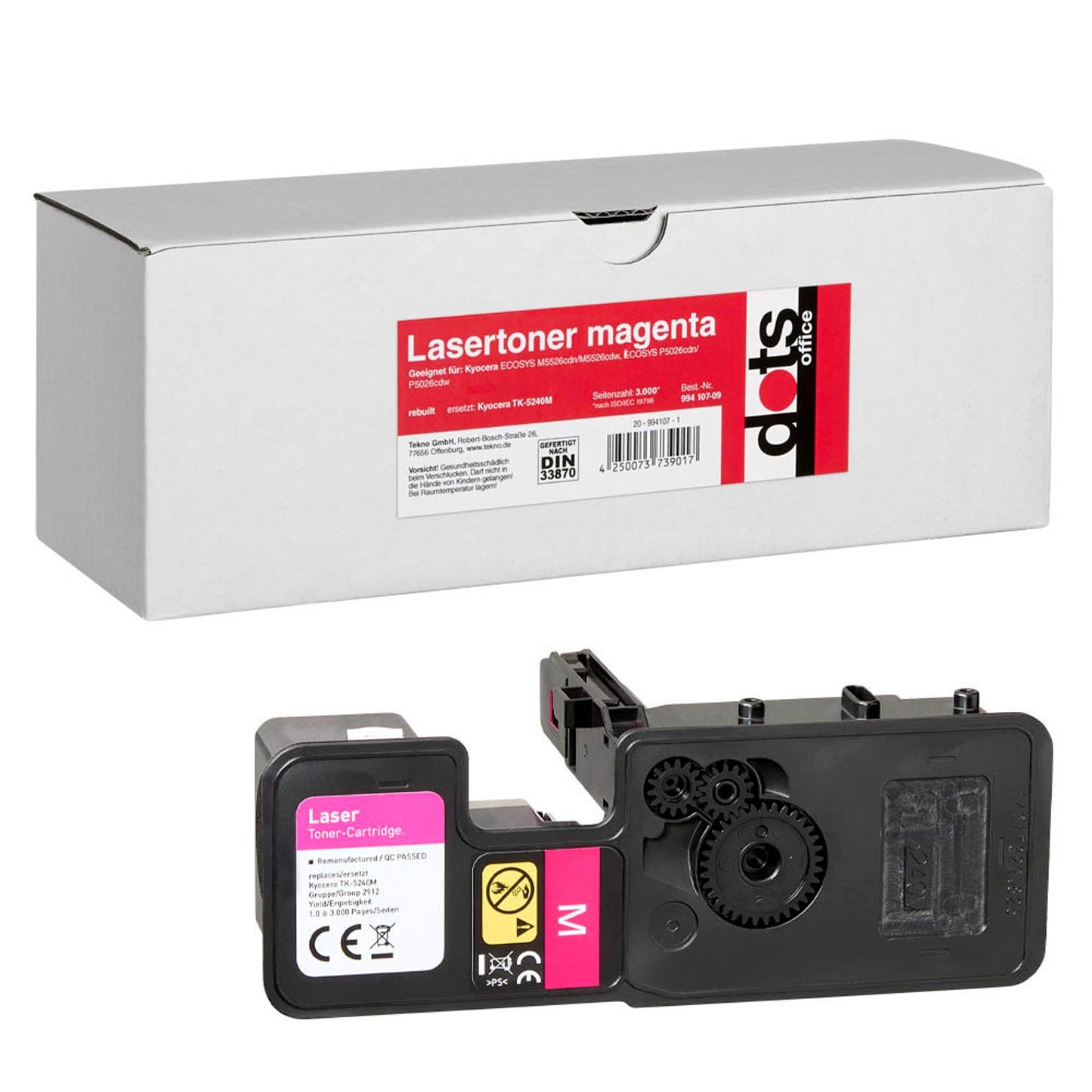dots magenta Toner kompatibel zu KYOCERA TK-5240M | 2912,0006-DOTS