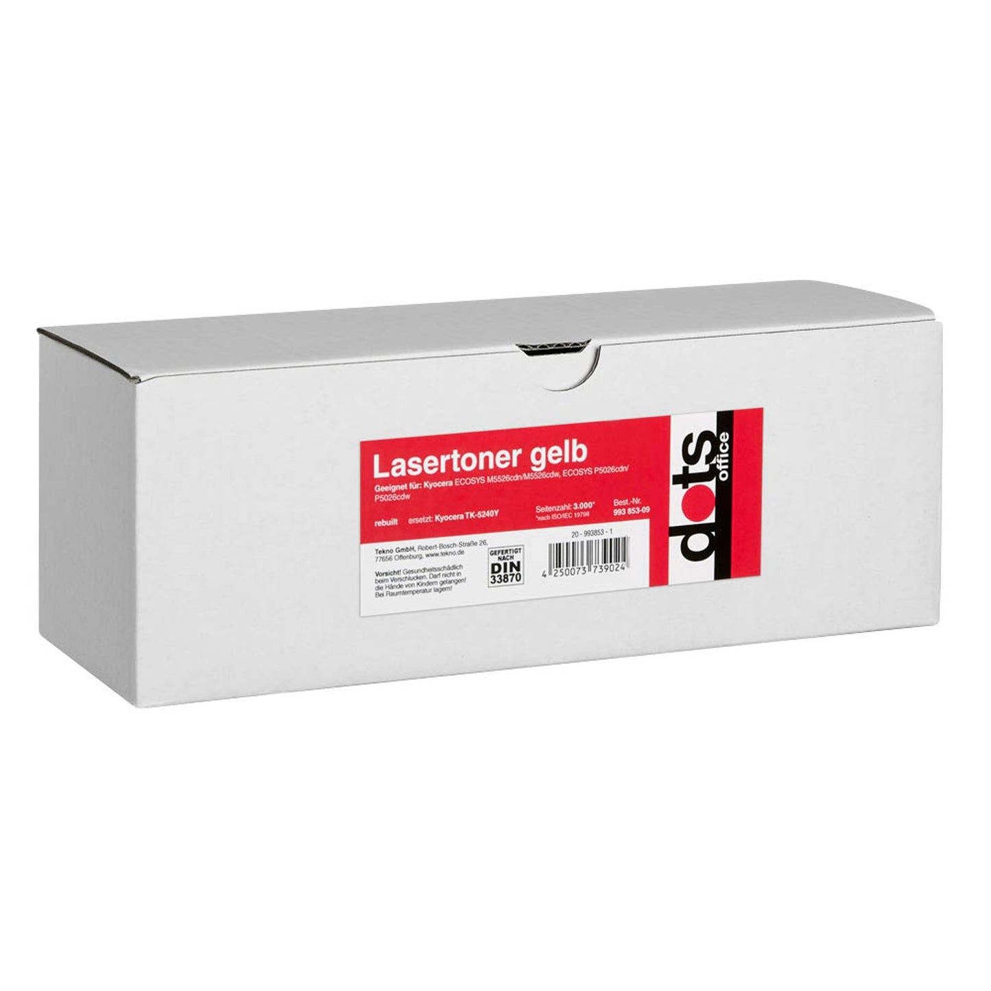 dots gelb Toner kompatibel zu KYOCERA TK-5240Y | 2912,0009-DOTS