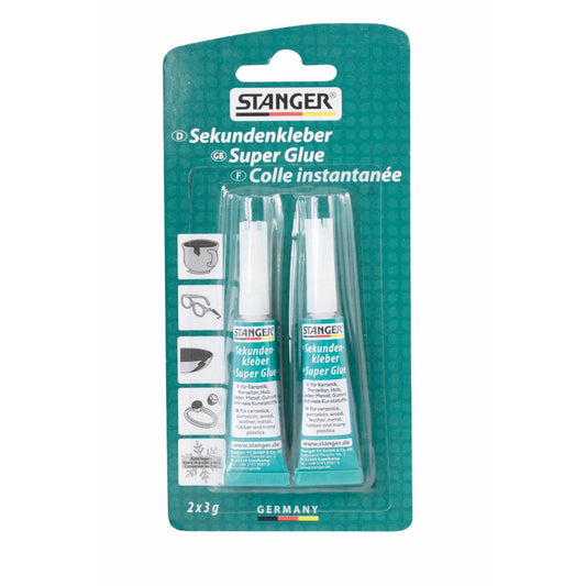 STANGER Sekundenkleber 2x 3,0 g | 18041 | 1 Pack = 2 St.