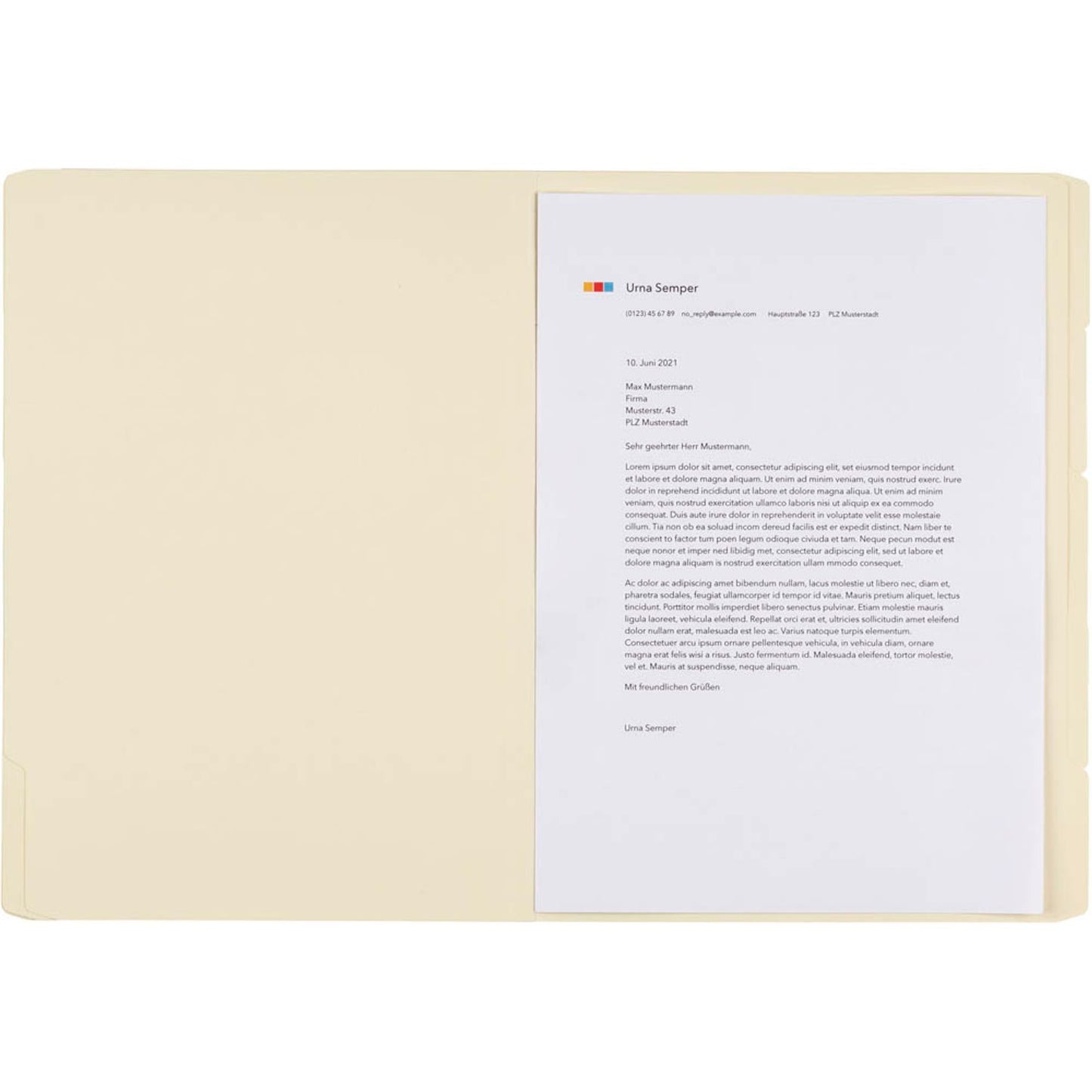 ELBA Einstellmappen DIN A4 chamois | 100091736 | 1 Pack = 100 St.