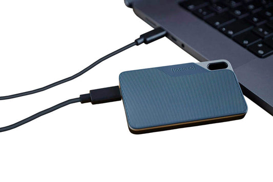 Intenso TX100 externe SSD-Festplatte blau, grau
