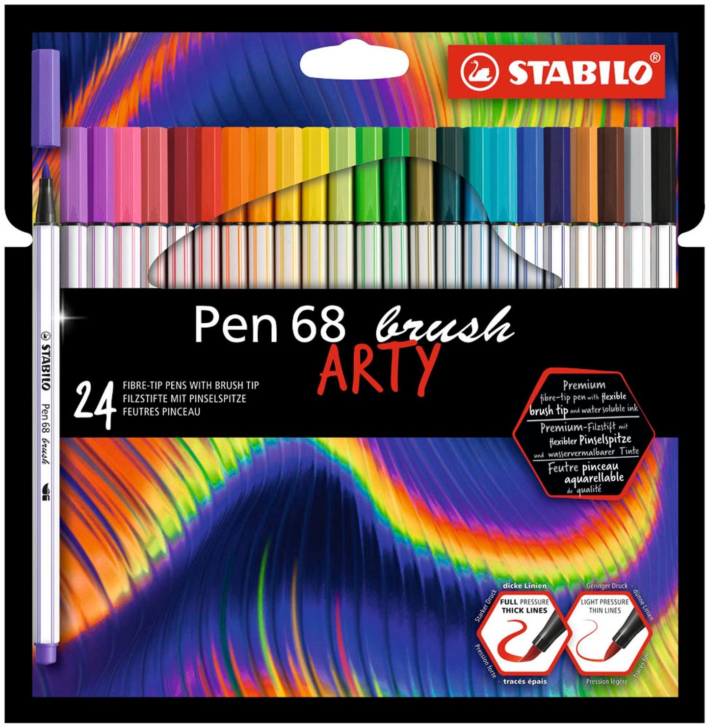 STABILO Pen 68 brush ARTY Filzstifte farbsortiert