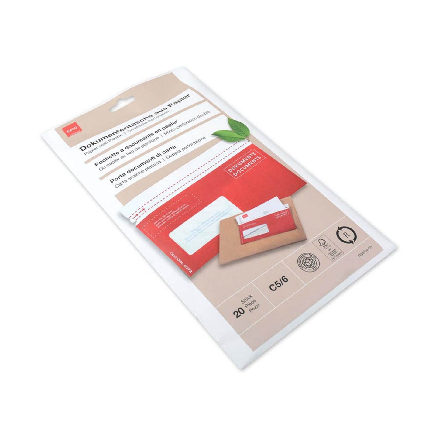 ELCO Lieferscheintaschen QuickVitro Papier DIN C5 | 79128.80 | 1 Pack = 20 St.