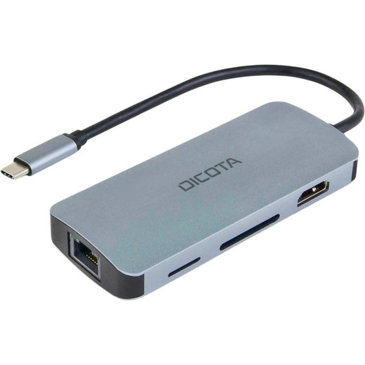 DICOTA USB-Hub 8-fach silber | D32062