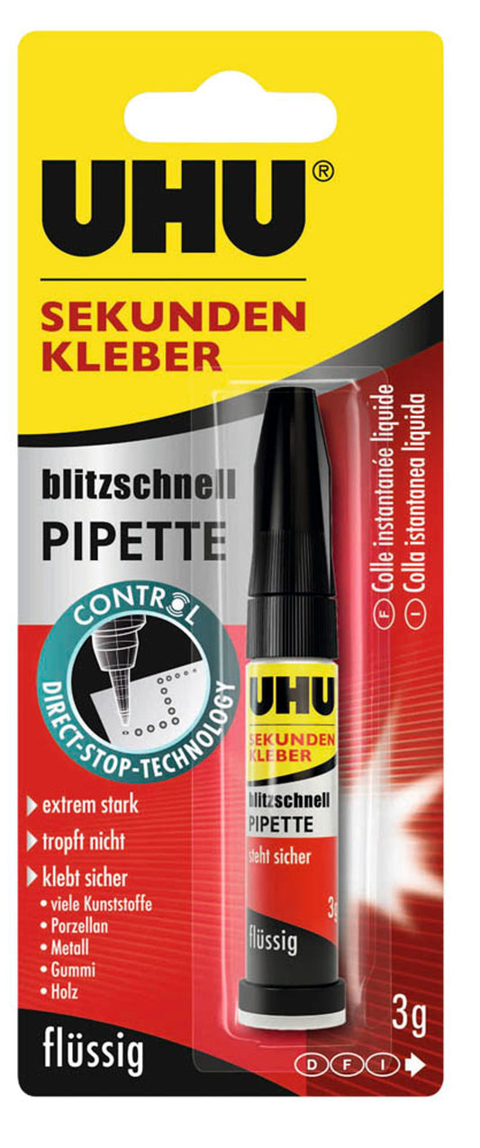 UHU blitzschnell PIPETTE Sekundenkleber