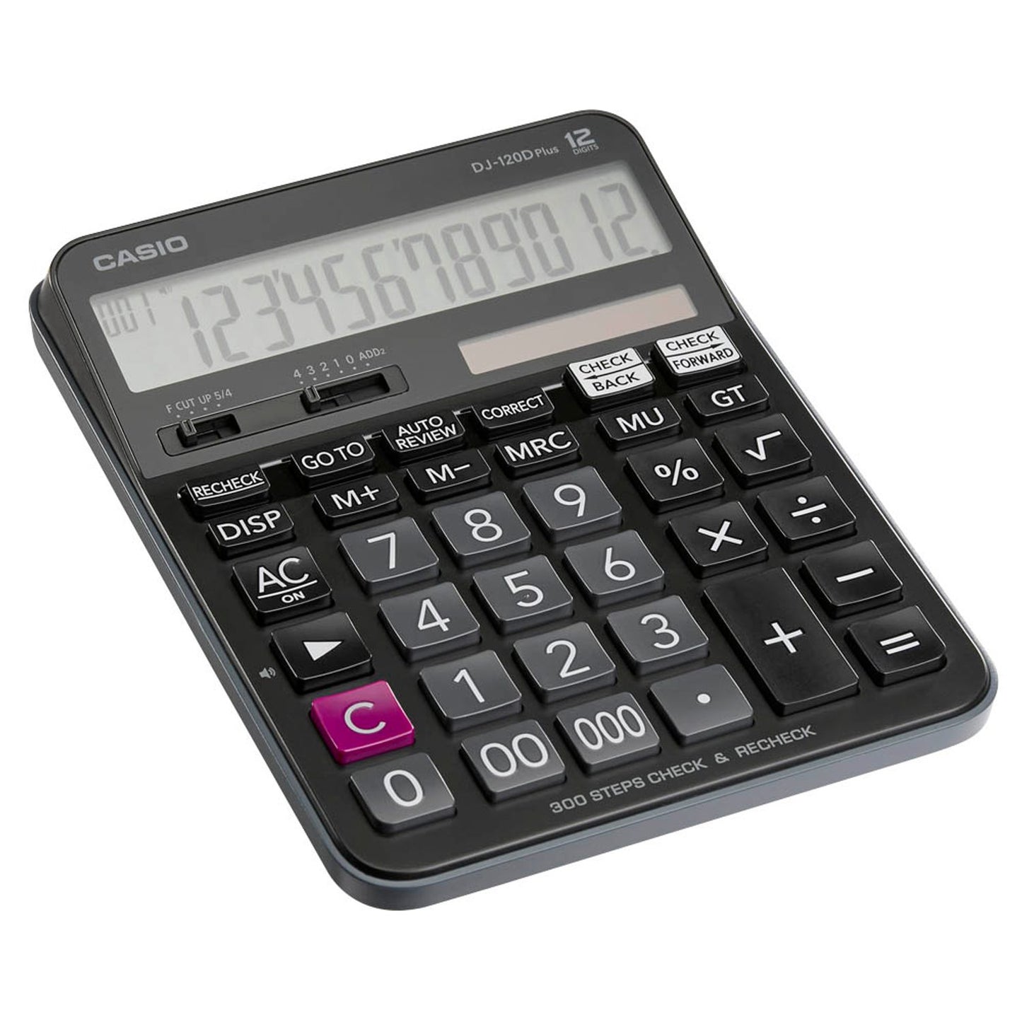 CASIO DJ-120D Plus Tischrechner schwarz | DJ-120D PLUS