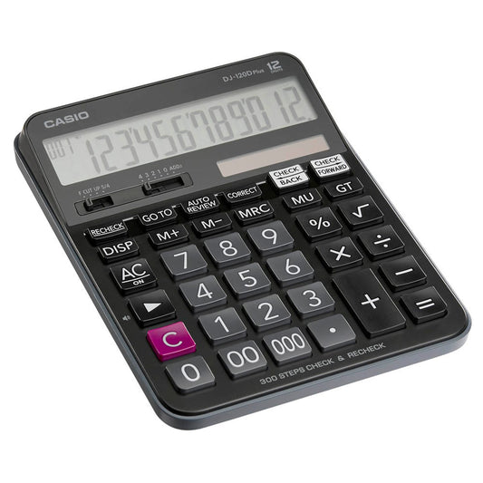 CASIO DJ-120D Plus Tischrechner schwarz | DJ-120D PLUS